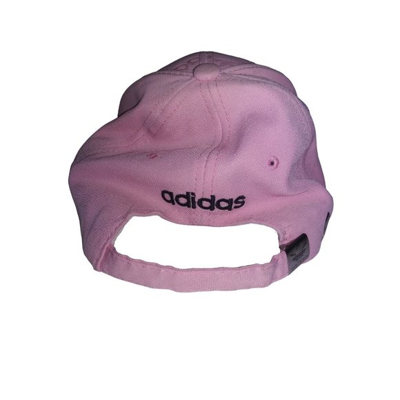 Adidas Logo Pink Baseball Hat Adjustable Buckle Strap Unisex Pink Cap One Size - Picture 3 of 10